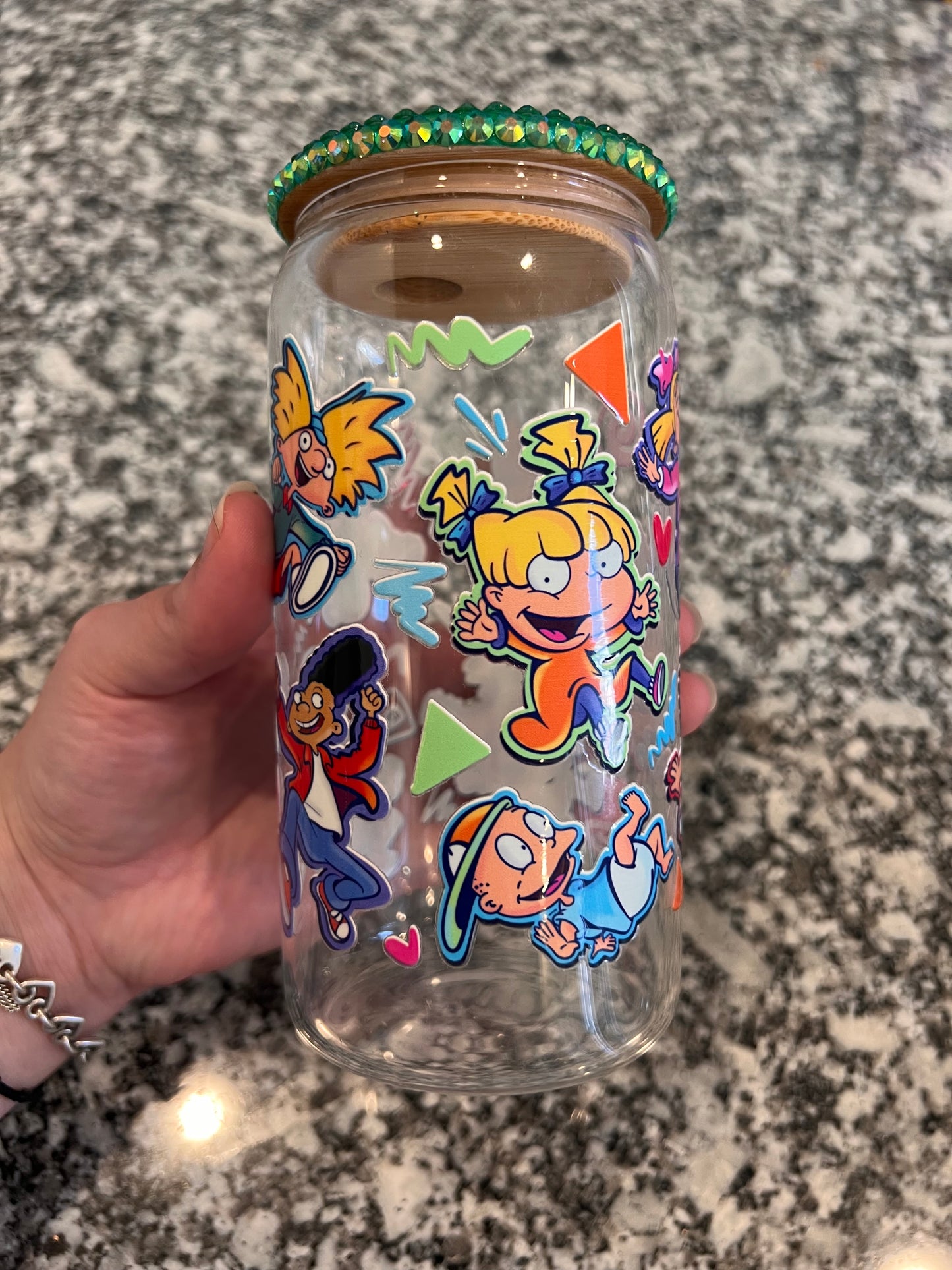 2k 16 oz Glass Cup