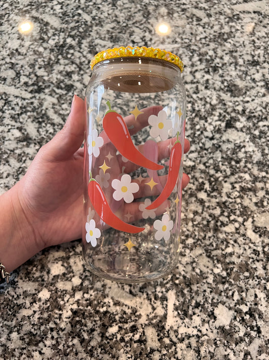 Spicy Girl 16 oz Glass Cup